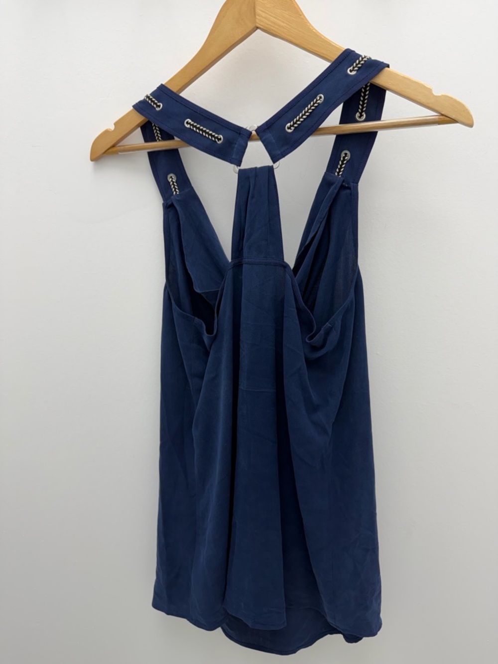 Marciano Navy Blue Cowl Neck Top | Sleeveless Draped Blouse | Like New 💙 - Picture 6 of 11